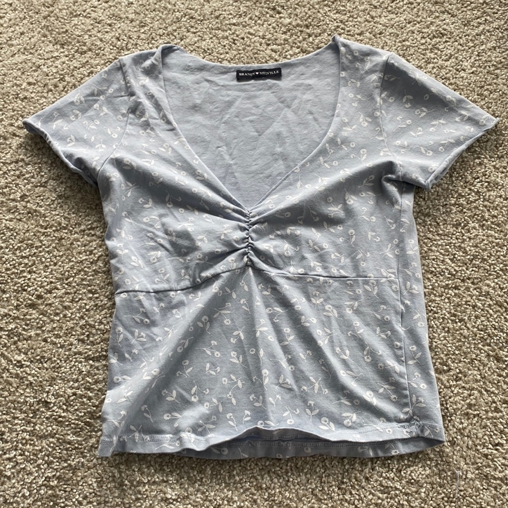 Brandy Melville floral crop top
